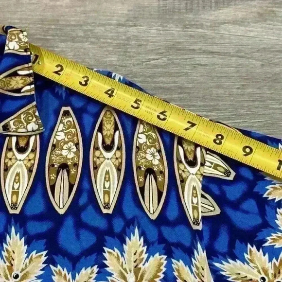 Aloha Hut Mens Hawaiian Button Up Short Sleeve Shirt Sz XL Blue - Mint EUC - Picture 11 of 14